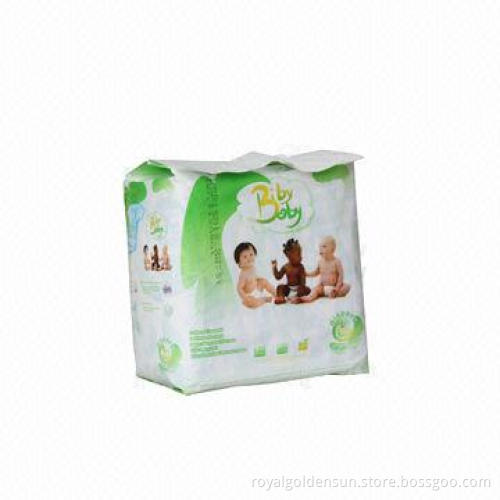 Disposable baby diapers with PP tapes and PE backsheet